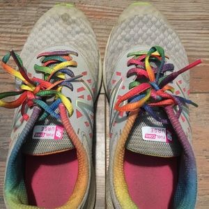 Rainbow tennis shoes